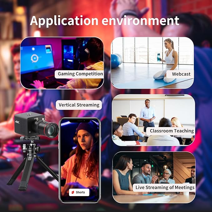 zowietek 4K Native NDI|HX3 POV Box Camera PoE, ZowieCAM, SDI & HDMI & UVC Output, Standalone RTSP/RTMP(s)/SRT Live Streaming, Ultra-Compact, Interchangeable Lens, PC/Mobile Phone/Tablet Control (CS)