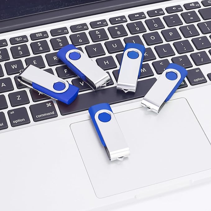 100-Pack of 1GB USB Flash Drive Bulk EASTBULL FAT32 Thumb Drive Pack (Blue)