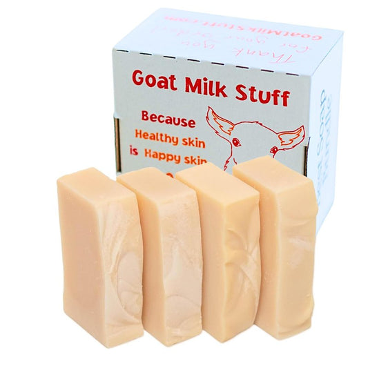 Goat Milk Stuff Goat Milk Soap - PURITY | All-Natural, Unscented, Fresh Goat Milk Soap Bar, Gentle on Sensitive Skin - Handmade (Box of 4)
