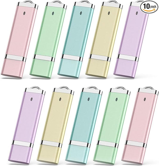 KEXIN 10 Pack 32GB Flash Drive USB Drive Thumb Drive 32 GB USB Flash Drive Jump Drive 32G Flash Drives Photo Memory Stick Pen Drive Zip Drive Coloful