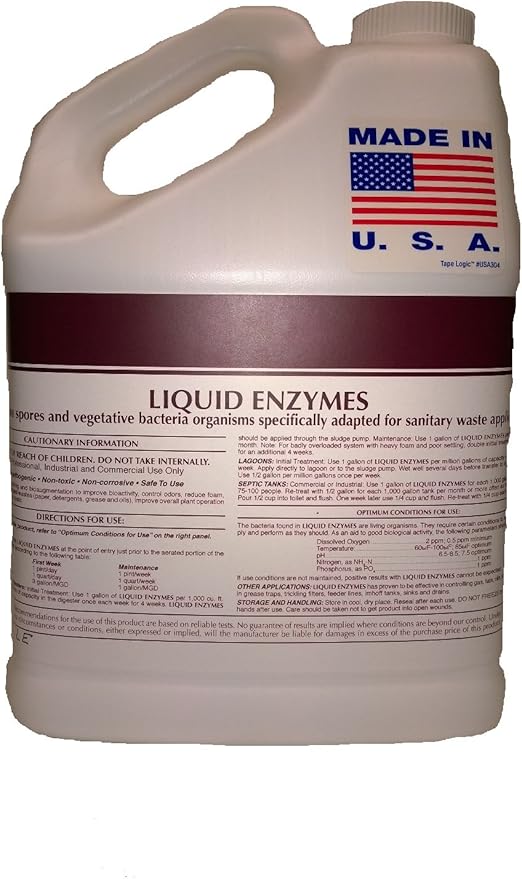 Six 1 Gallon Natural Drain Cleaner Liquid Enzymes Industrial Strength