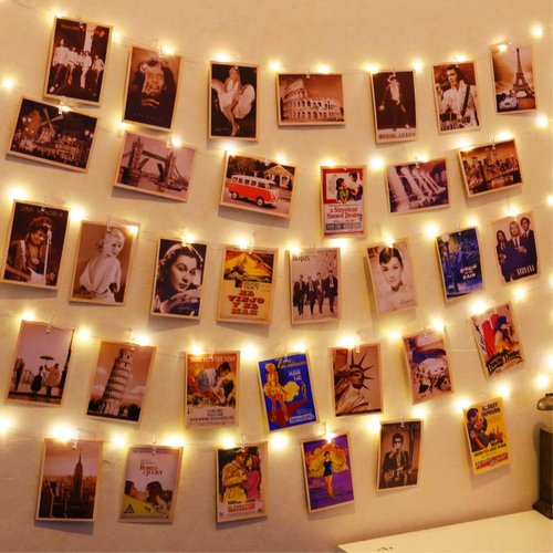 HXWEIYE 120LED Fairy String Lights - Warm White, USB Powered, Waterproof, 40Ft with Clips & Hooks | 8 Modes & Timer for Indoor/Outdoor Decor