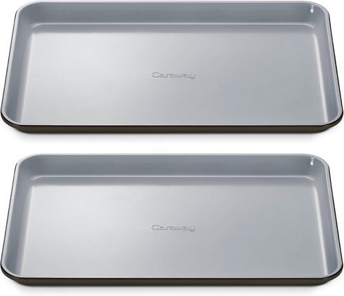 Caraway Non-Stick Ceramic Baking Sheet | Naturally Slick & Non-Toxic | Medium 15" x 10" - Black