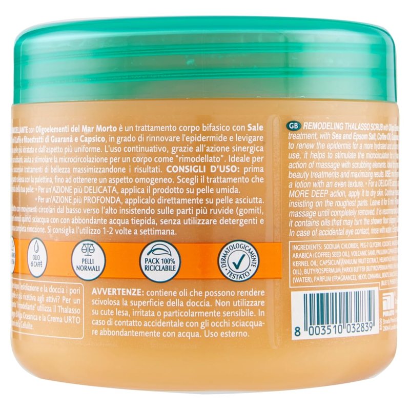 Geomar Thalasso Scrub Rimodellante 600 g, Remodeling 21.1 Oz Made in Italy [Italian import]