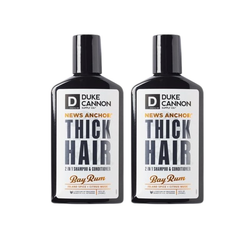 Duke Cannon 2-in-1 Hair Wash - Bay Rum Shampoo & Conditioner, 10 fl. oz | Stimulating Cleanse & Refresh