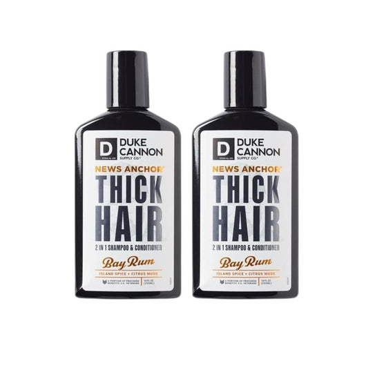 Duke Cannon 2-in-1 Hair Wash - Bay Rum Shampoo & Conditioner, 10 fl. oz | Stimulating Cleanse & Refresh