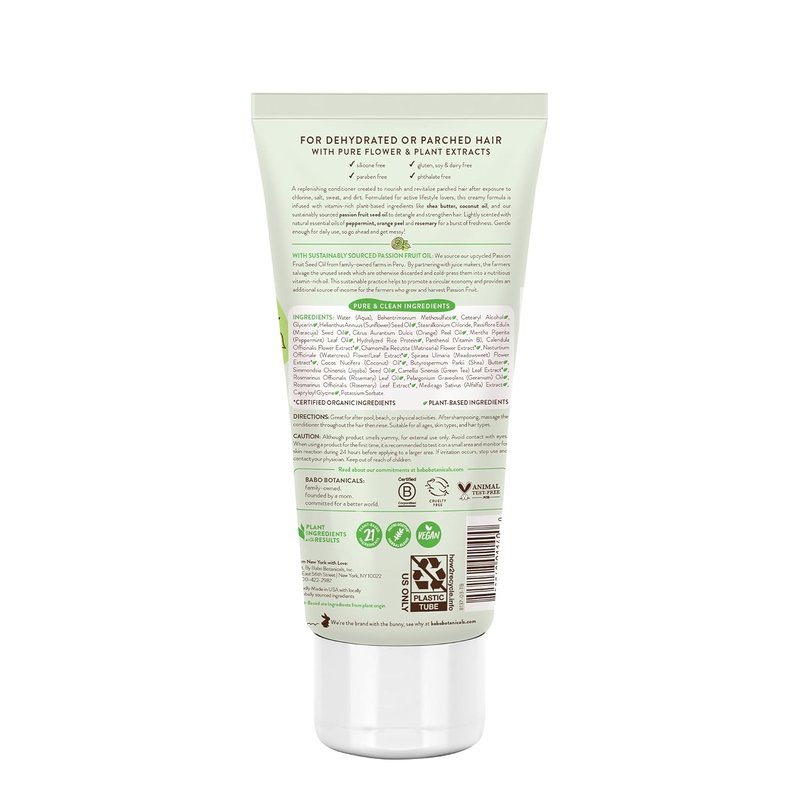 BABO Botanicals Citrus Mint & Passion Fruit Conditioner - Purifying Shea Butter & Green Tea Formula | For All Ages