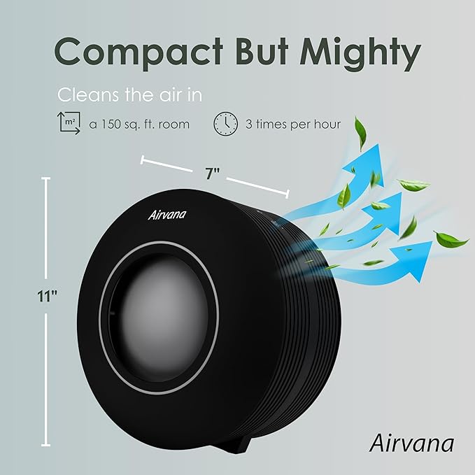 Airvana Capri Series Tabletop Air Purifier, Black