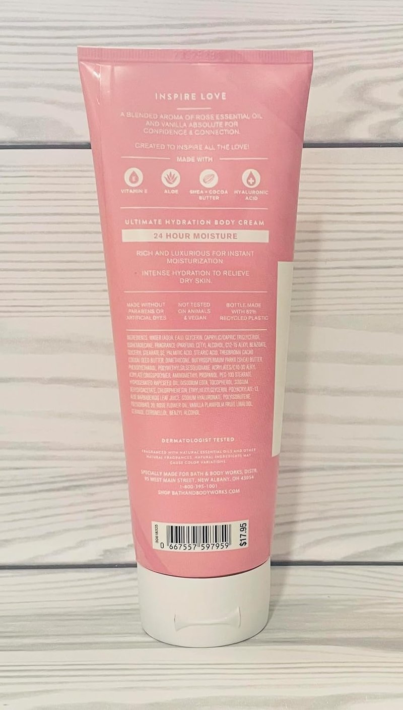 Aromatherapy Love Rose Vanilla Body Cream - Ultimate Hydration | 8 Oz, 2 Pack