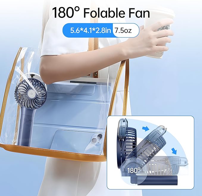PANERGY Handheld Misting Fan with Mister, Mothers Day Gifts for Mom, Birthday Gifts for Girls Women Men, Mini Portable Cooling Fan Rechargeable, Essentials for Travel Beach Vacation Cruise 2026 New