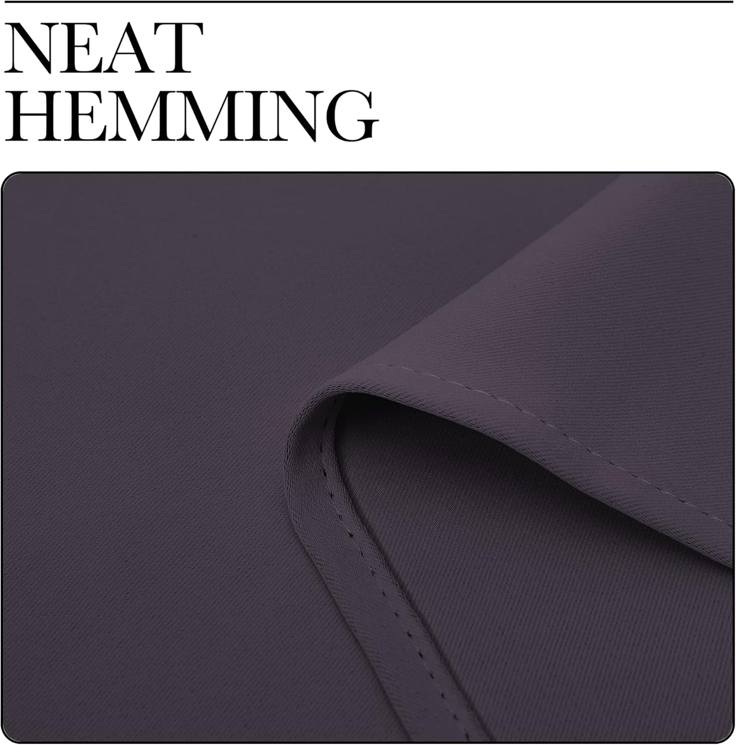 NICETOWN Greyish Purple Blackout Curtains - Thermal Insulated 102" Long Drapes for Large Windows | 2 Panels, 55" Wide