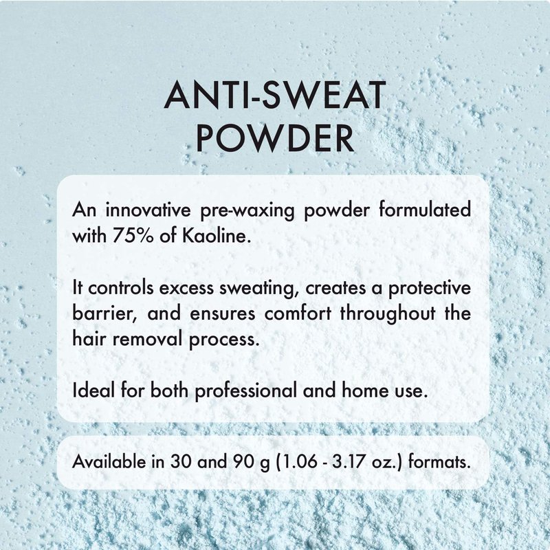 Italwax Anti-Sweat Powder - Soothing Kaolin Formula for Waxing - 3.17 oz (90g)