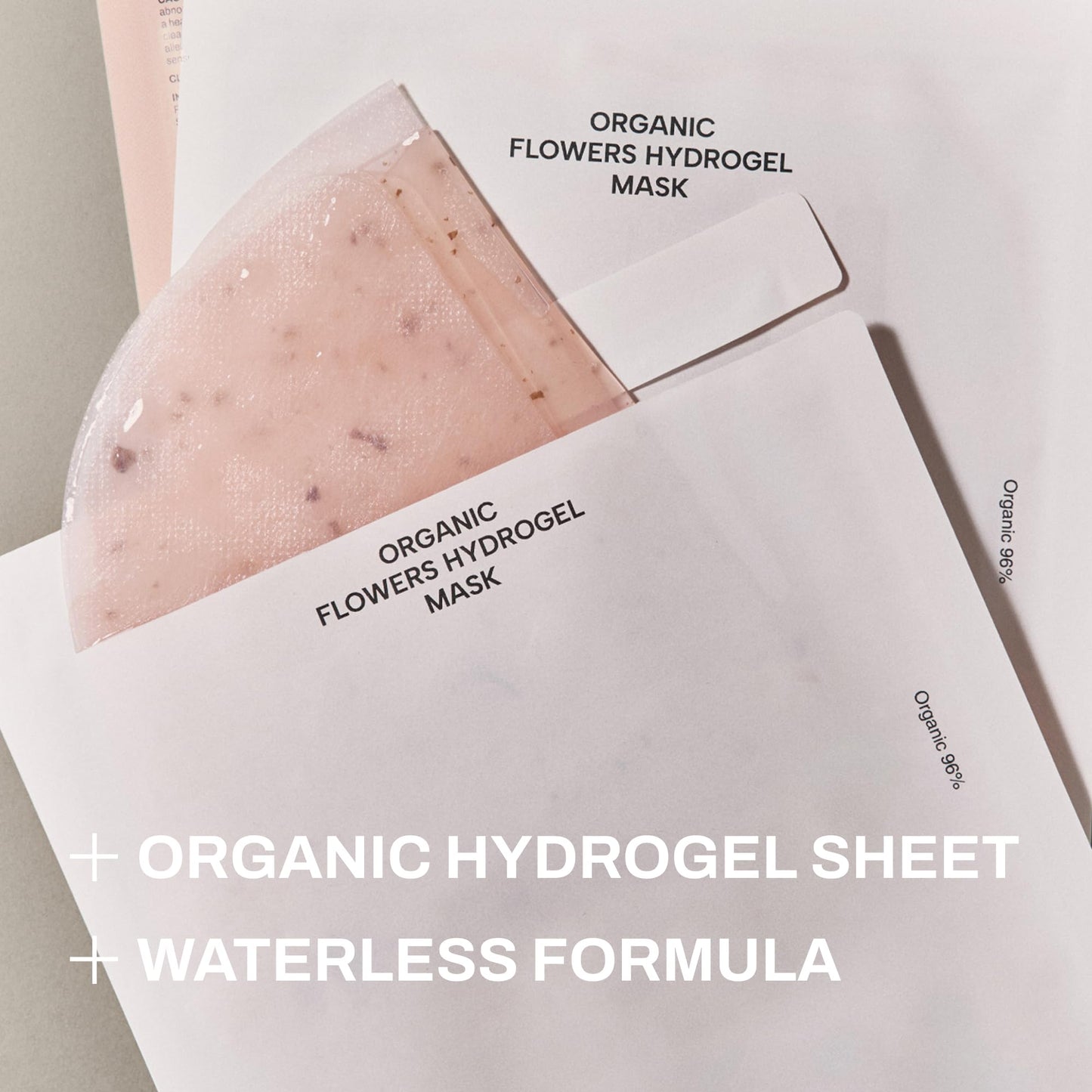 Whamisa Organic Flowers Hydrogel Facial Sheet Mask, Hydration, Deep Moisture, Skin Care, Skin Barrier Care, Blemish-Prone Skin Care, Smoothing Effect, Fermentation, Korean Skin Care (5 PCS/Pack)