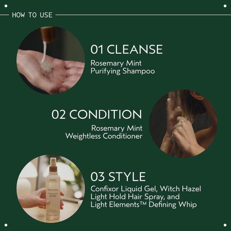 Aveda Rosemary Mint Weightless Conditioner | Lightweight Daily Conditioner | Adds Body & Shine| For Normal to Oily Hair, Fine to Medium Hair | Invigorating Aroma | 97% Naturally Derived*, 8.5 Fl Oz