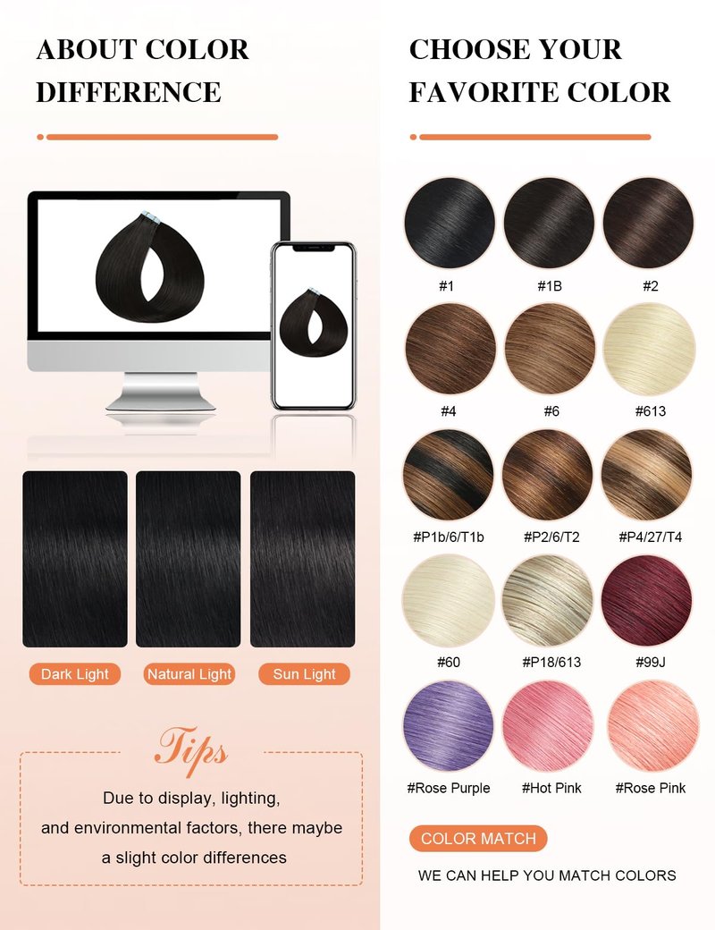 Sunya Tape in Hair Extensions Human Hair 16 Inch Straight Remy Human Hair Tape in Extensions Seamless Skin Weft Natural Black Tape in Hair Extensions #1B 40g 20Pcs/Pack