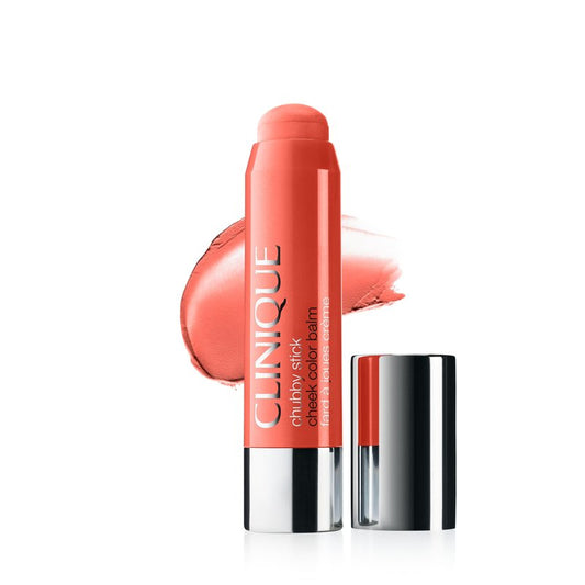 Clinique Chubby Cream Blush Stick Cheek Colour Balm | Blush For Cheeks | Long Lasting + Buildable | Create A Healthy Looking Glow | Perfect For Travel, Plenty O'Papaya