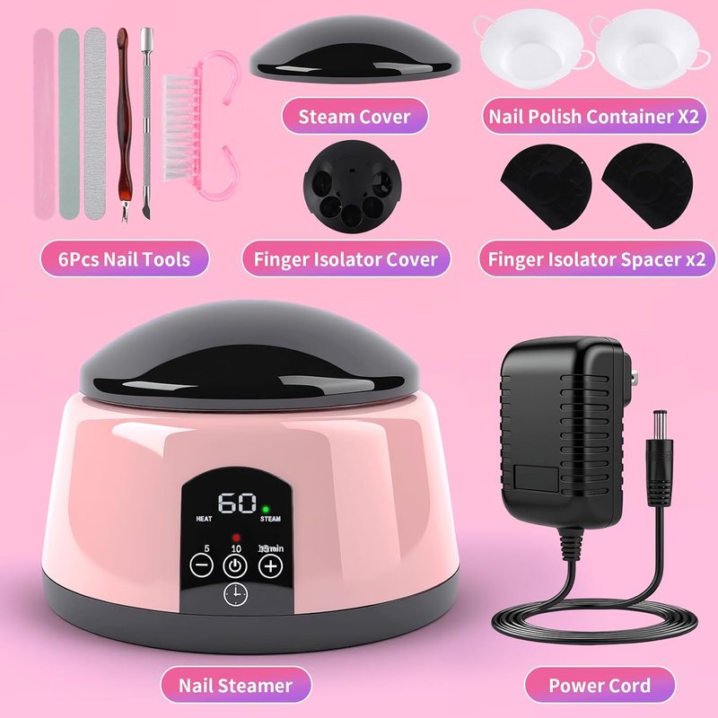 Electric Nail Soaking Bowl - Adjustable Temperature Gel Polish Remover | Quick & Easy Home DIY Solution