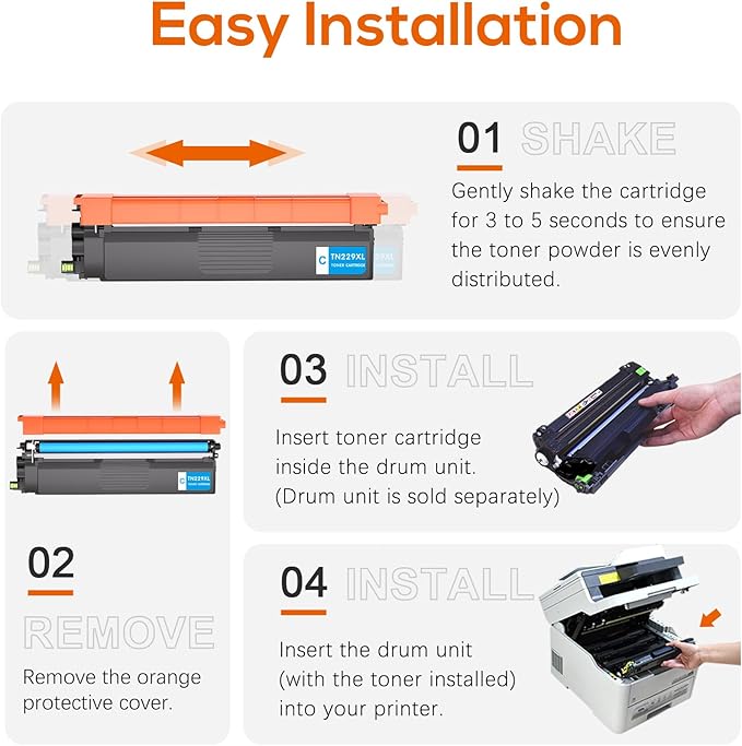 Jeostarky TN229XL TN229 Toner Cartridge High Yield Replacement for Brother TN229 TN229XL Toner Compatible with Brother MFC-L3780CDW MFC-L3720CDW HL-L3280CDW HL-L3220CDW HL-L3300CDW HL-L3295CDW Printer