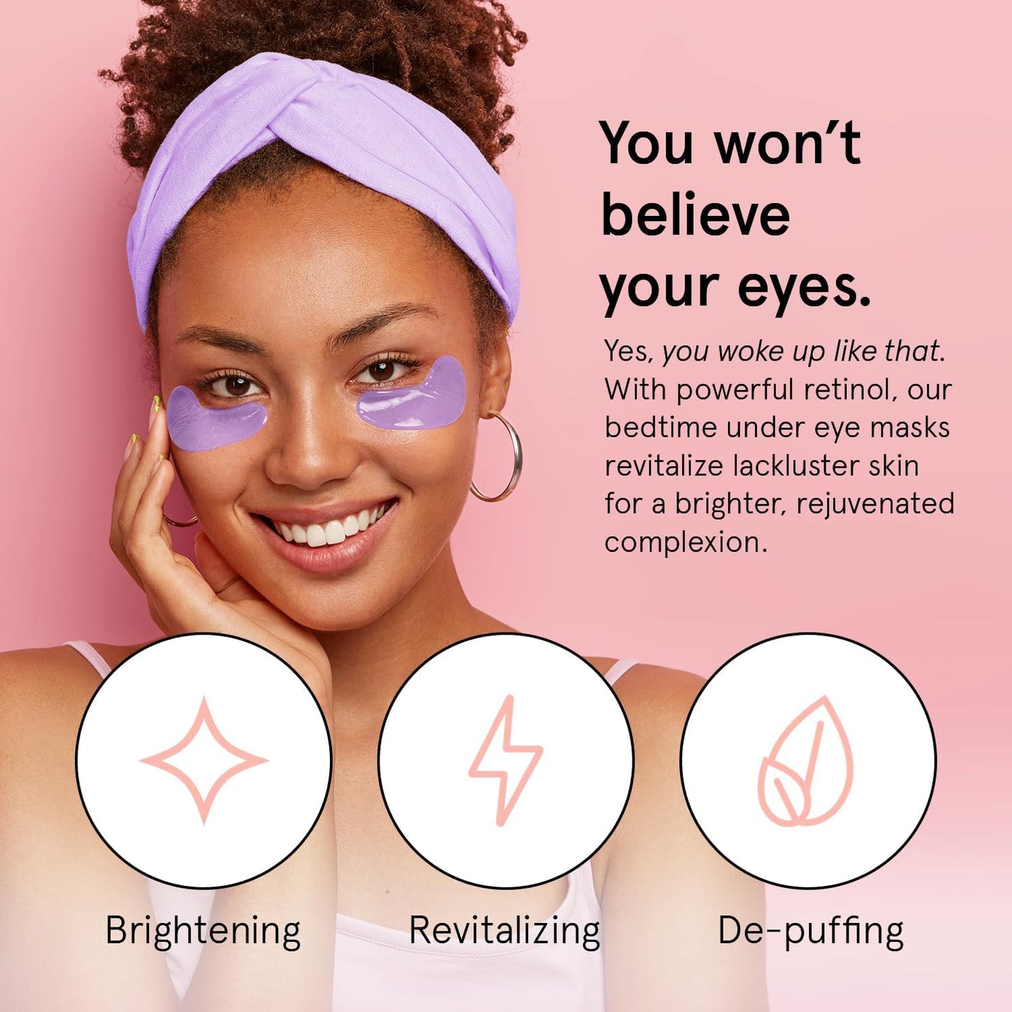 grace & stella Caffeine Under Eye Patches - Awakening Eye Patches for Puffy Eyes and Dark Circles, Under Eye Mask Patches with Niacinamide & Hyaluronic Acid - Teen Girl Gifts, Vegan (Bronze, 24 Pairs)