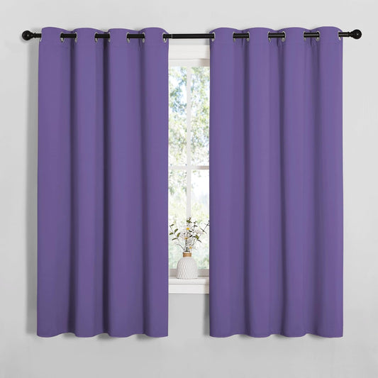 NICETOWN Blackout Curtain Panels - Thermal Insulated Grommet Drapes | Lilac Purple, 55 x 68 Inches (1 Pair)
