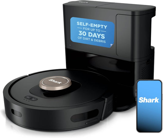 Shark AV2501AE AI Robot Vacuum - XL HEPA Self-Empty Base, LIDAR Navigation, Wi-Fi & Alexa Compatible - Black