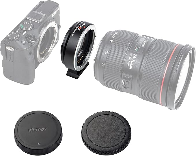 VILTROX EF-EOS M2 Lens Adapter Reducer Speed Booster 0.71x Auto Focus EF to EFM Lens Mount Adapter Compatible with Canon EF Lens to EF-M Mount Mirrorless Camera EOS M M2 M3 M5 M6 M10 M50 M100
