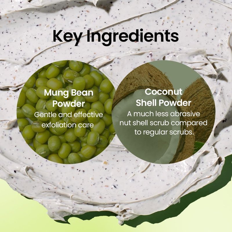 beplain Mung Bean Pore Clay Mask | Blackhead Removal facial Mud Pack | Deep Pore Cleansing Wash Off Pack | Gentle Facial Exfoliator | Korean Skincare | 4.05 fl.oz