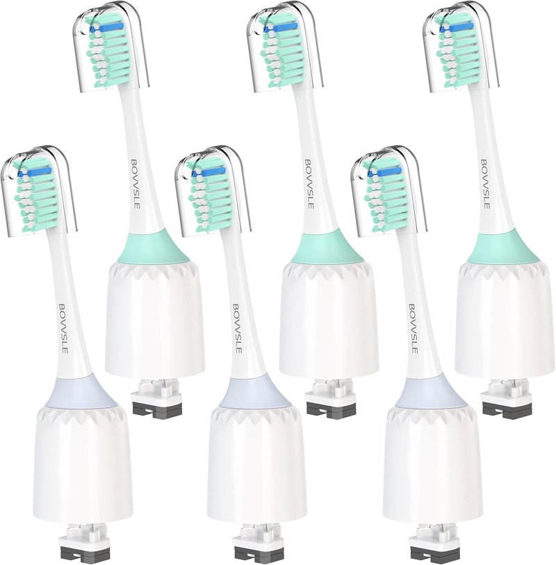 Replacement Toothbrush Heads for Philips Sonicare - E-Series & Essence Compatible | Green & White