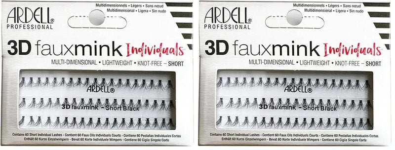 3D Faux Mink Individuals Short (Pack of 2)