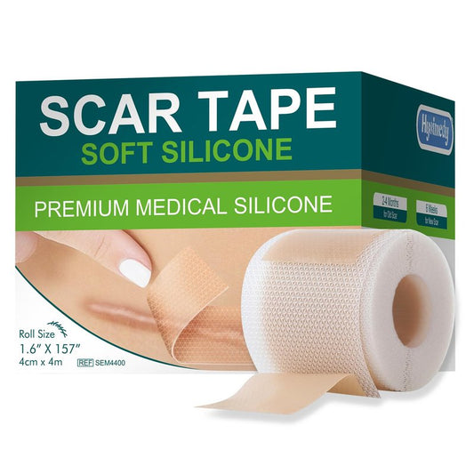 Medical Grade Silicone Scar Tape for Surgical Scars (1.6" x 157" - 4M) Professional Silicone Scar Sheets Scar Treatment for Face Wrinkles, C Section Recovery, Keloid Bump Removal Silicone Scar Patches