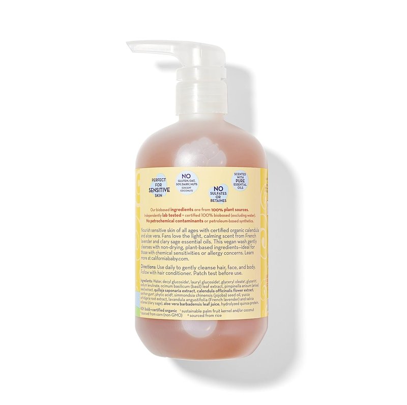 California Kids Shampoo & Body Wash - Soothing Calendula Formula | Hypoallergenic Lavender Scent | 19 oz