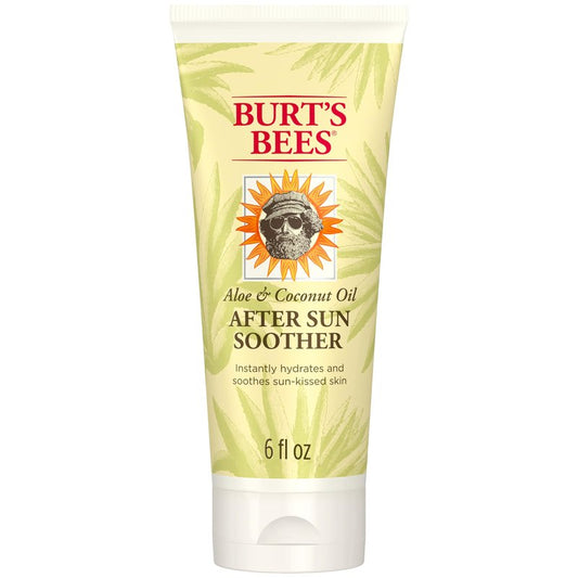 Burt's Bees After Sun Lotion with Hydrating Aloe Vera and Coconut Oil, Replenish and Recondition skin, Sunburn Relief, Natural Origin After Sun Soother, 6 oz. Tube