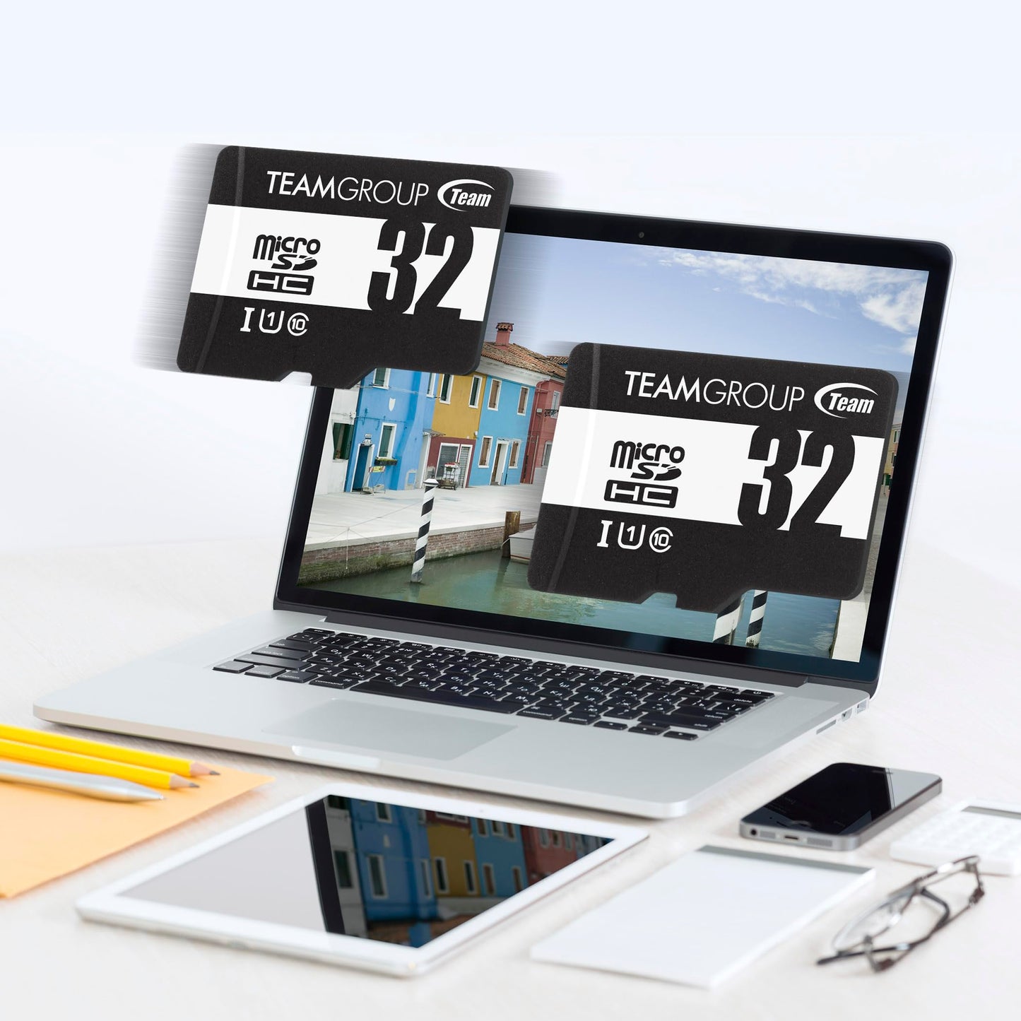TEAMGROUP Micro 64GB 5 Pack UHS-I U1 Class 10 SDHC SDXC Read Speed up to 100MB/s High Speed Flash Meomry Card with Adapter for Camera, Surveillance, Full HD Shooting TUSDX64GCL10U63