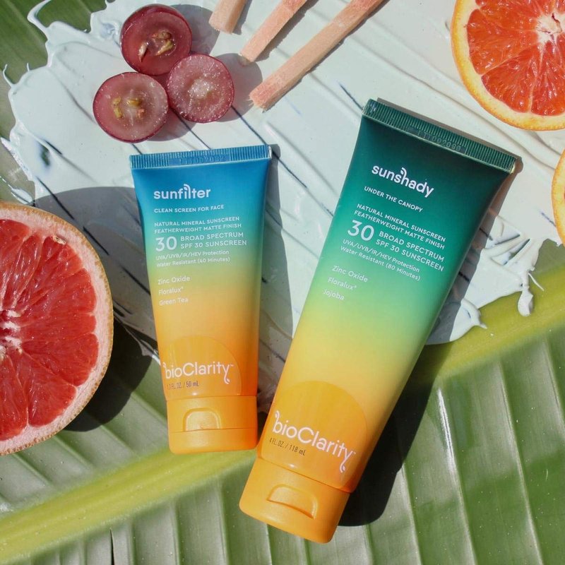 bioClarity SunFilter SPF 30 Mineral Sunscreen Face Lotion | Vegan & Reef Safe (Non-Nano 100% Mineral Zinc Oxide) | Water Resistant & Sweat-Proof