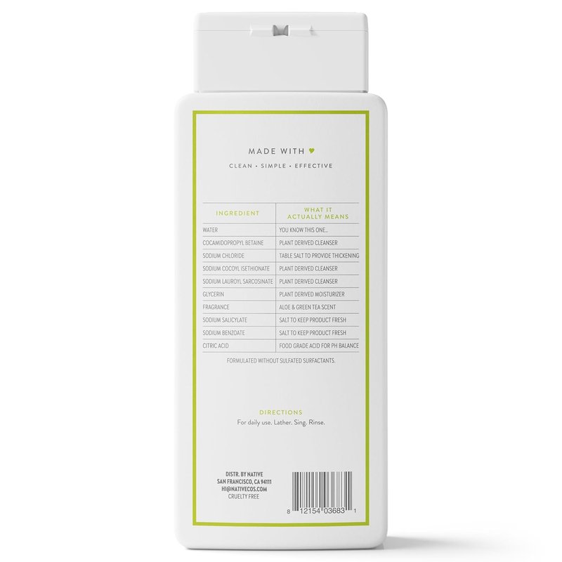 Aloe & Green Tea Body Wash - 24-Hour Refreshing Cleanser for All Skin Types | 18 oz, Phthalate & Sulfate-Free