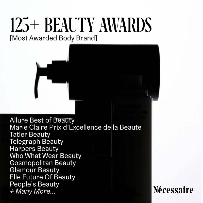 Nécessaire Body Essentials - Skin Care Gift Set For Women + Men - Travel-Size Body Wash, Body Lotion + Deodorant | Dermatologist-Tested. Hypoallergenic | Vegan | Aluminum-Free Deodorant (Santal)