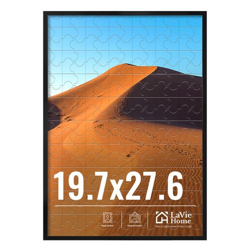 LaVie Home 19.7x27.6 Picture Frame for Wall Display, 19.7x27.6 Black Picture Frame with HD Plexiglas, 19.7 x 27.6 Frame 1 Pack, Display Frame for Vertical or Horizontal, Classic Collection