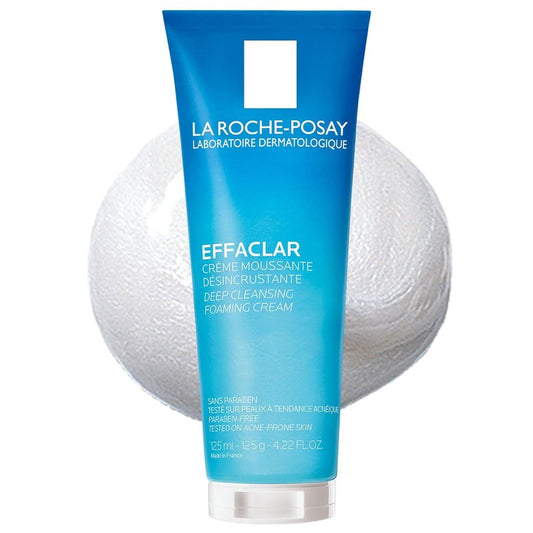 La Roche-Posay Effaclar Deep Cleansing Foaming Face Wash - Daily Cleanser for Oily & Acne-Prone Skin | Pore Minimizing Formula