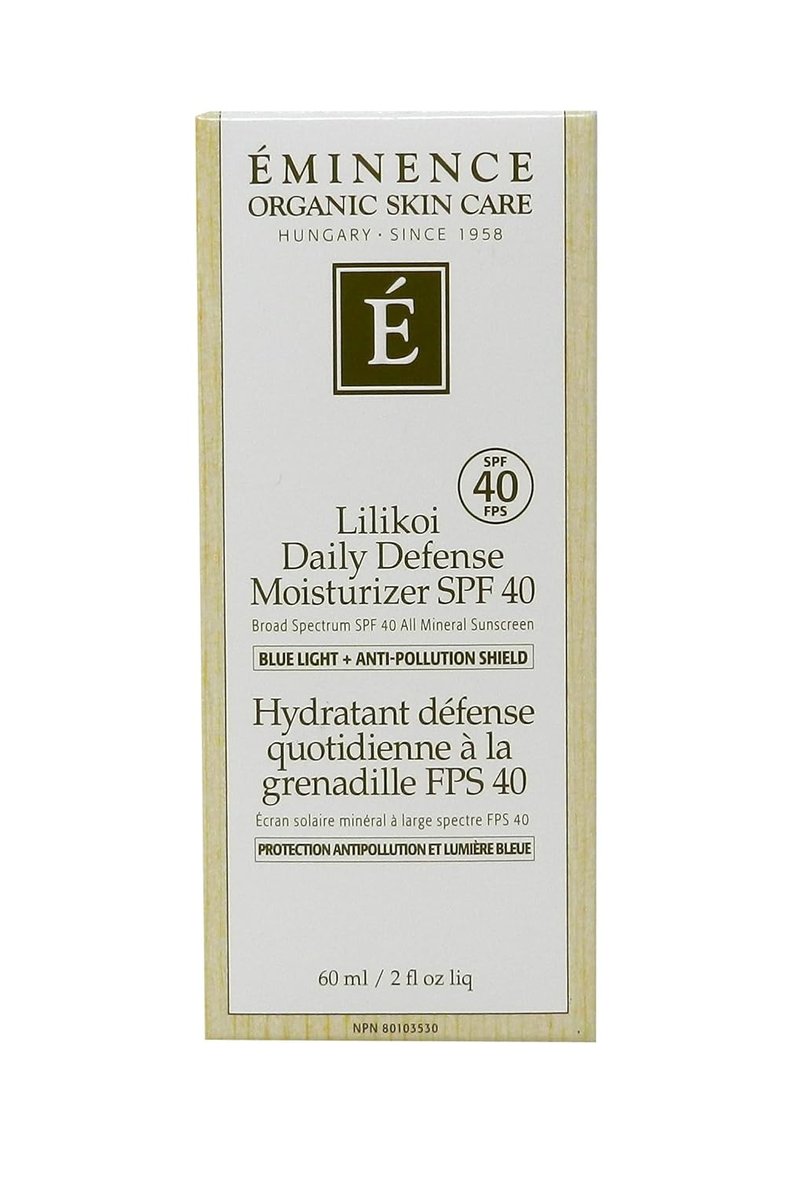 Eminence Lilikoi Daily Defense Moisturizer SPF 40 - Hydrating Vanilla Formula | 2 Fl Oz
