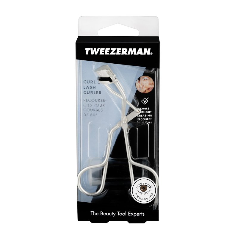 Tweezerman Curl 60 Metallic Lash Curler, Eyelash Curler for Round Shaped Eyes