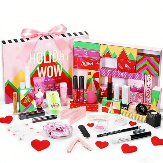 Skiennix Makeup Advent Calendar 2026 - All-In-One Kit with Eyeshadow Palette, Lipstick & Foundation | Perfect New Year Gift for Teens & Women