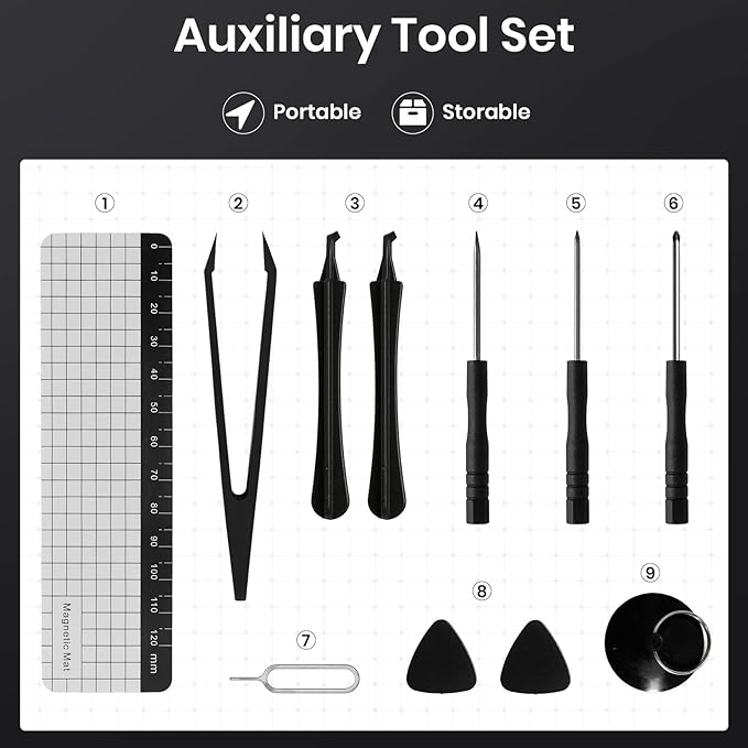 38-in-1 Precision Screwdriver Set, Mini Professional Tiny Repair Tool Kit for Phone, Computer, Watch, Laptop, PS5, Xbox,Switch,Macbook, Ring Doorbell, Eyeglass, Electronic, Gifts Gadgets for Men