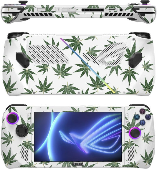 Asus ROG Ally Skin - Glossy Glitter Finish with Pot Leaves Design | Durable & Easy to Apply