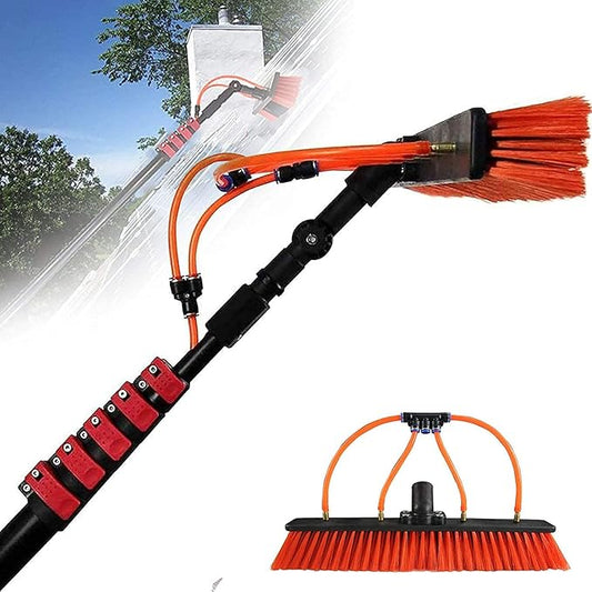 Window Cleaning Poles Photovoltaic Panel Cleaning, 3.6-11M Water Fed Telescopic Brush, Window Clean, Extendable Cleaner Conservatory Roof Cleaning Tools,20ft/6m-1