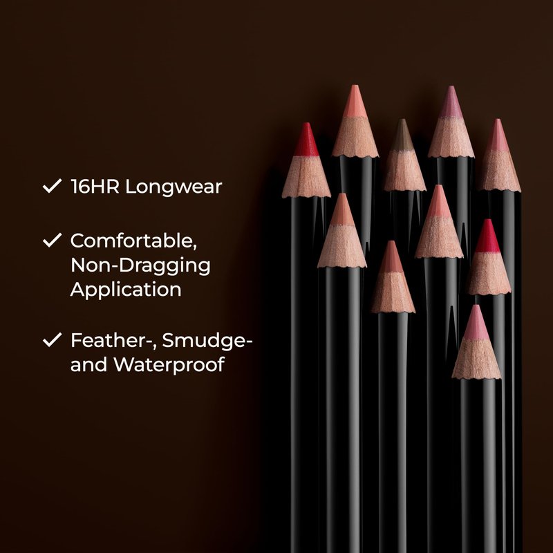 Laura Mercier Caviar Perfecting Lip Liner Pencil, 16HR Longwear, Comfortable Non-Dragging Application, Feather and Water-Proof, Infused with French Hyaluronic Acid and Vitamin E, 04 Elegant Blush