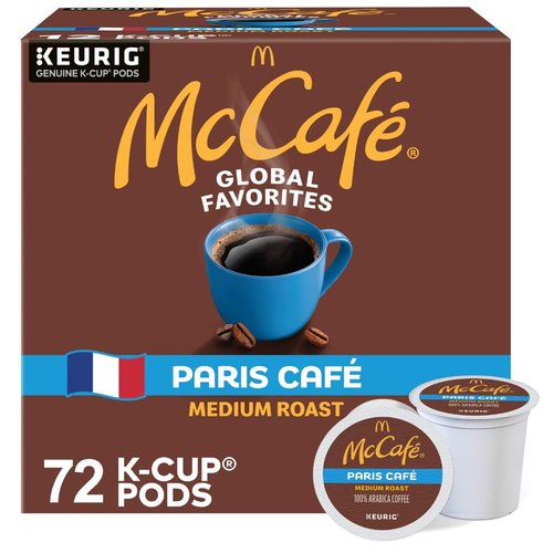 McCafe Single Serve Coffee Pods - Medium Roast Keurig K-Cup | 72 Count for Rich Flavor