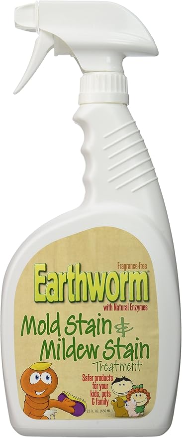 Earthworm Mold Stain and Mildew Stain Treatment - Natural and Family-Safe - 22 oz