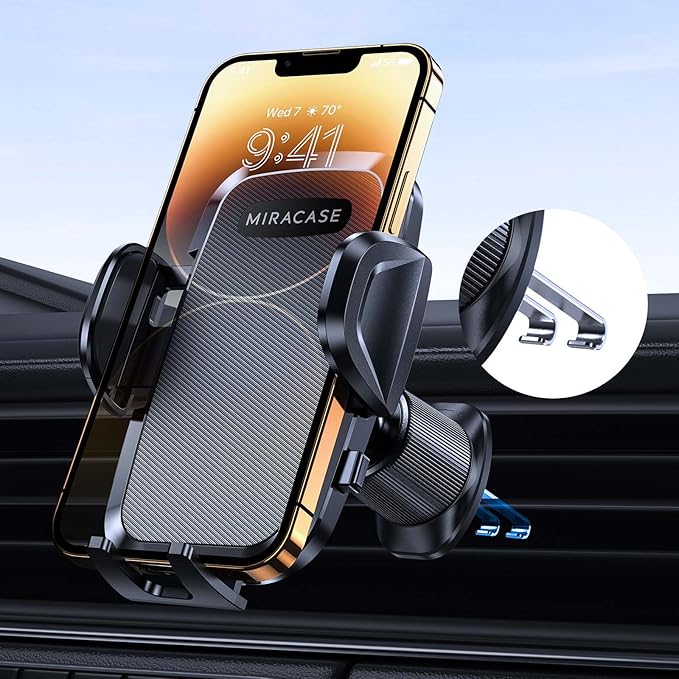 Miracase 2026 Vacuum for Magsafe Car Mount, [Strongest Suction] Magnetic Phone Holders for Your Car, 360° Adjustable Car Phone Holder Mount for iPhone 17 Pro Max 16 15 14 13 12, Light Black