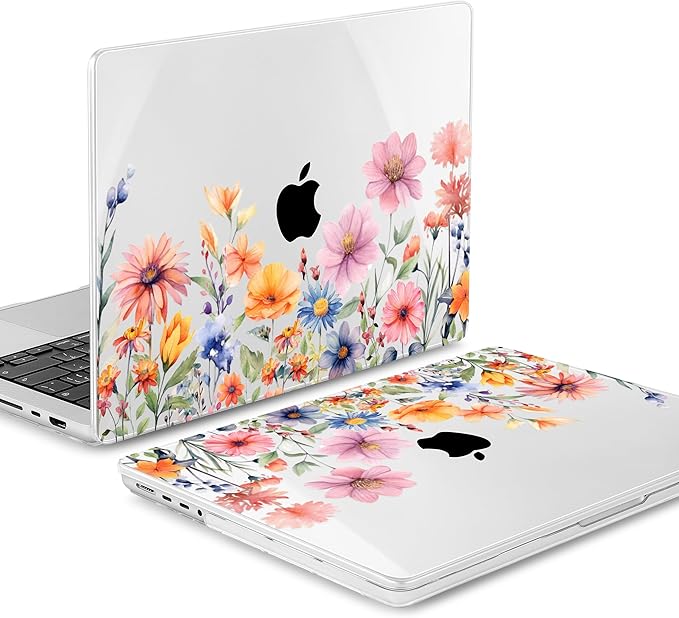 Mektron Case for 2026 M5 MacBook Pro 16 inch A3429 A3428 M4 A3403 A3186 M3 A2991 M2 A2780 M1 A2485 (2021-2025) Pro/Max with Liquid Retina XDR, Hard Shell Plastic Laptop Cover, Floral P165