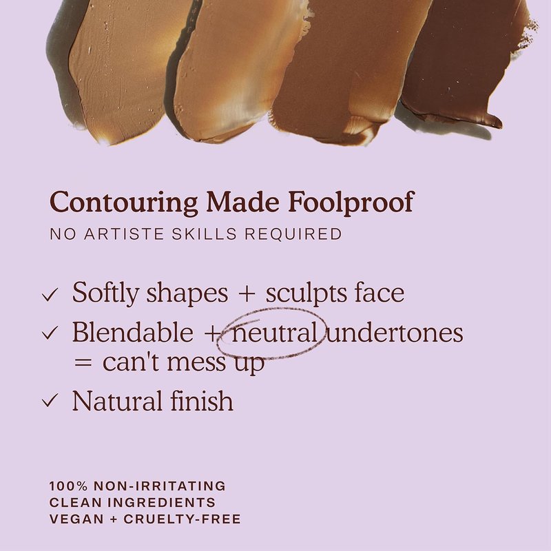 Tower 28 Sculptino Cream Contour - Vegan Matte Bronzer Balm for Sensitive Skin | Deep Neutral (0.16 oz)